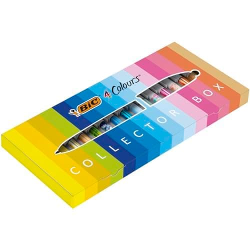BIC 4 Colours Special Collection – 15 Ballpoint Pens – Medium 1.0mm & Wide 1.6mm Points – Assorted Ink Colours – Multi-Coloured Writing Set – Box of 15 thumbnail 2
