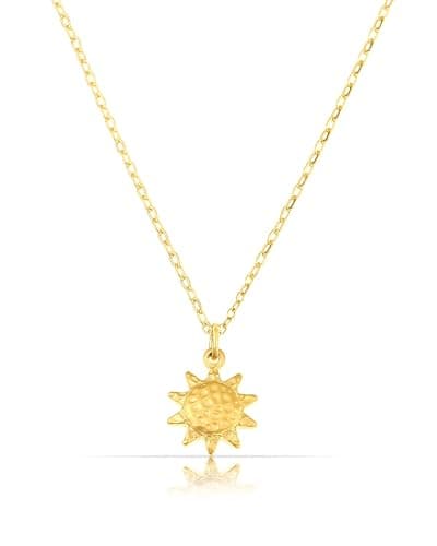 Made by Nami Minimalistische Halsketten mit Mond Anhänger Gehämmert • Dezente Damen Edelstahl Halskette mit starkem Verschluss • Choker-Kette Frauen & Mädchen • Filigrane Gliederkette - Image 1