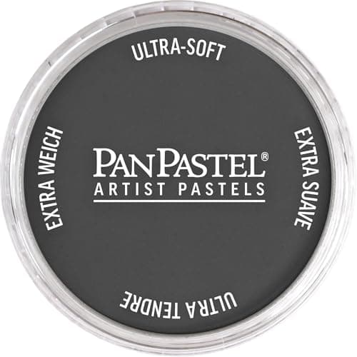 PanPastel Artist Pastels by GOLDEN, Pearl Medium Black (Fine), 2.44” / 62mm Pan Diameter, Professional Artist Pastels, Unique Pan Format (cake-like) - Image 1