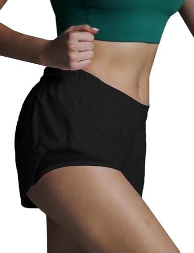 AugIris Athletic Running Shorts for Women with Zipper Pocket Soft Gym Workout Shorts with Mesh Liner Qucky Dry thumbnail 3