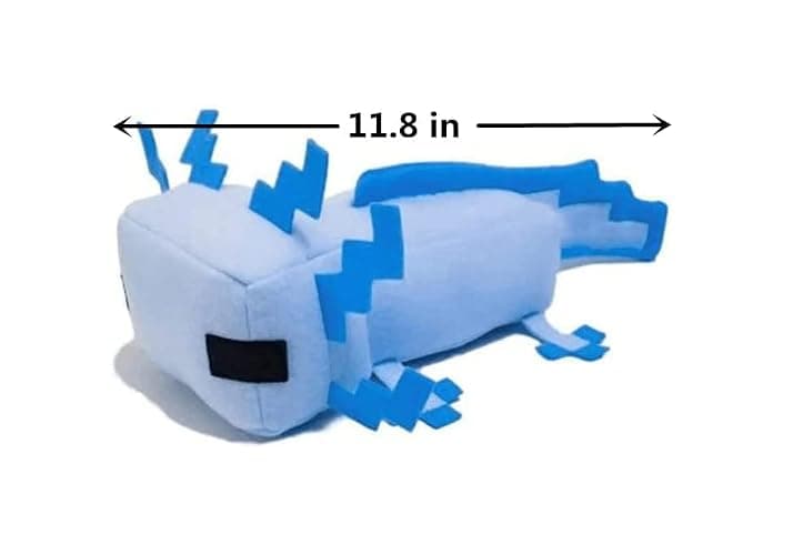 HQRYSH Axolot Plush Stuffed Toy Soft Pillow, Suitable for Video Game Enthusiasts, Children's Birthday Parties, Christmas Holiday Preferred Gift (Blue) thumbnail 3