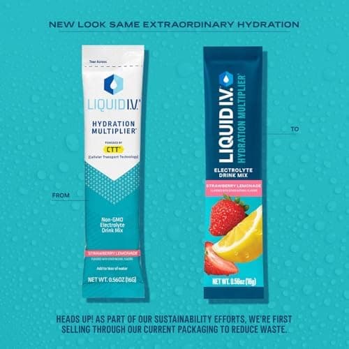 Liquid I.V.® Hydration Multiplier - Strawberry Lemonade | Electrolyte Powder Drink Mix | 1 Pack (16 Servings) thumbnail 4