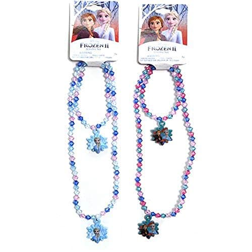Disney Necklace and Bracelet Sets with Shaped Pendants (Frozen-2) - Image 1