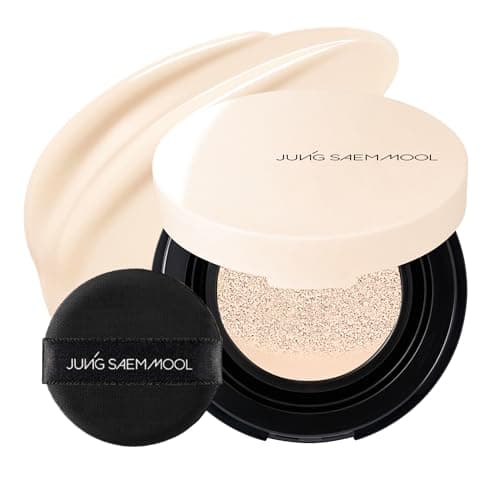 JUNG SAEM MOOL Essential Skin Nuder Cushion | Natural Finish, Buildable Coverage Cushion Foundation by Korean Makeup Artist (Mini, 0.17 Fl Oz), 10W Shell - Image 1