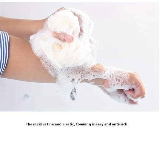 Luffa Loofah Sponge Shower Loofahs Shower Bath Sponges Exfoliating Mesh Pouf Mesh Balls 4 Pack for Body Wash 4.72in thumbnail 4