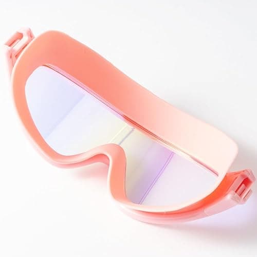 seasprint Swim Goggles, Wide View Clear View Swimming Goggles for Adult, Anti-Fog UV Protection No Leak Vision Pool Goggles - Dazzling Mirror Pink Frame. thumbnail 3