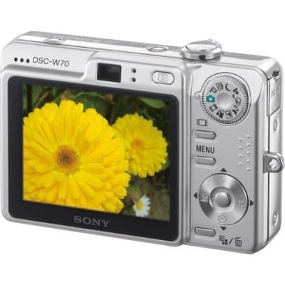 Sony Cyber-shot DSC-W70 Digital Camera - Silver 7.2 MP, 3x Optical Zoom 2.5" LCD (Renewed) thumbnail 4