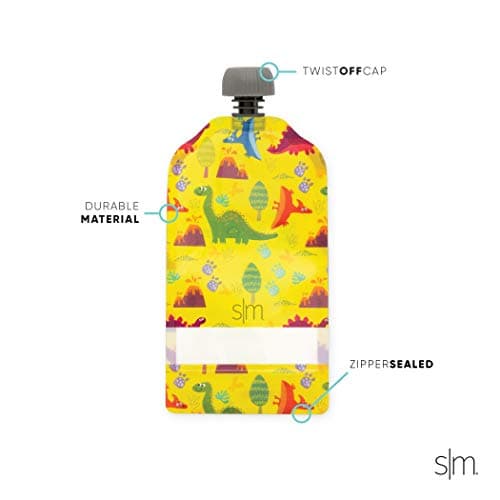 Simple Modern Reusable Baby Food Pouches for Toddlers | BPA Free Plastic, Food Safe, Freezer Safe | Refillable for Applesauce Yogurt & Puree Squeeze Pouch | 10 pack | 5oz | Assorted thumbnail 3
