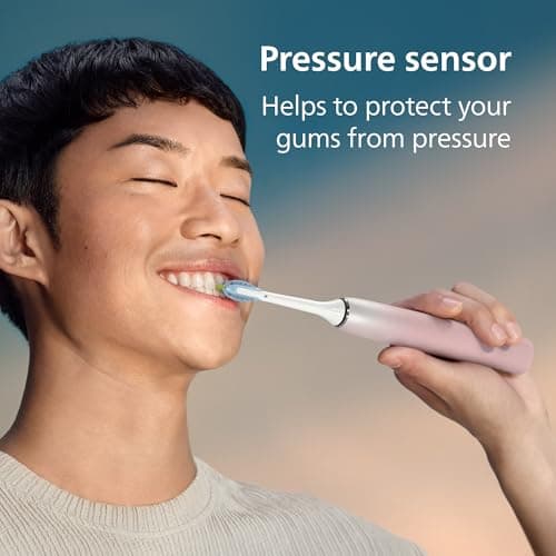 Philips Sonicare DiamondClean 9000 Electric Toothbrush - Sonic Toothbrush with App, Pressure Sensor, 12 Brushing Settings, Brush Head Replacement Reminder, Charging Stand, Travel Case, Pink, HX9911/90 thumbnail 4