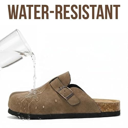 Project Cloud 100% Genuine Leather Kids Clogs with Natural Cork Footbed & Memory Foam Insole Arch Support - Non-Slip Clogs for Kids - Slippers Sandals for Boys & Girls Footwear thumbnail 6