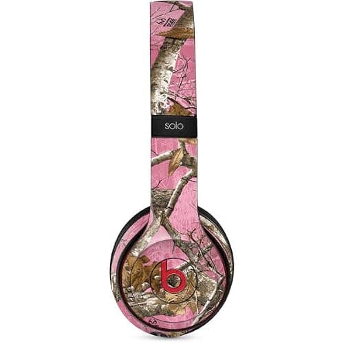 Skinit Decal Audio Skin Compatible with Beats Solo 3 Wireless - Officially Licensed Realtree Edge Pink Camo Design - Image 1