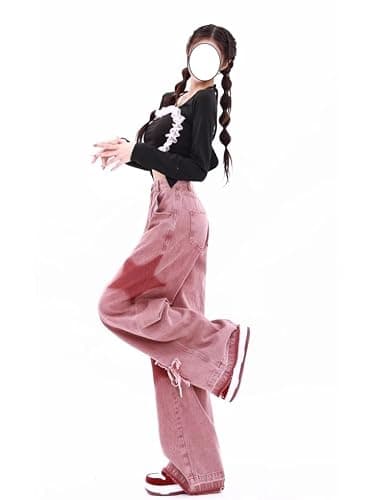 KFVIM Y2k Star Pants Baggy Pants Y2k Baggy Jeans Patchwork Jeans Grunge Aesthetic Clothes thumbnail 3
