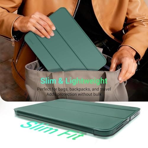 CoBak Case for iPad (A16) 11th Generation 11 Inch 2025, iPad 10th Generation 10.9 inch 2022, Slim Stand Protective Cover with Hard PC Translucent Back Shell Cover, Support Touch ID, Emerald thumbnail 2