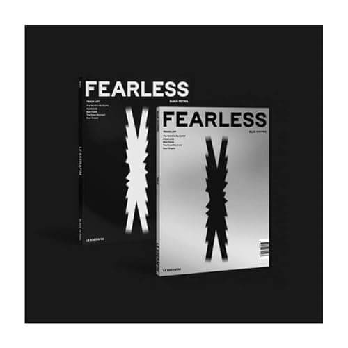 LE SSERAFIM FEARLESS 1st Mini Album Vol.1 BLACK PETROL Version CD+112p Booklet+1p PhotoCard+1p PostCard+1ea Sticker+1p Transfer Paper+Tracking Sealed - Image 1