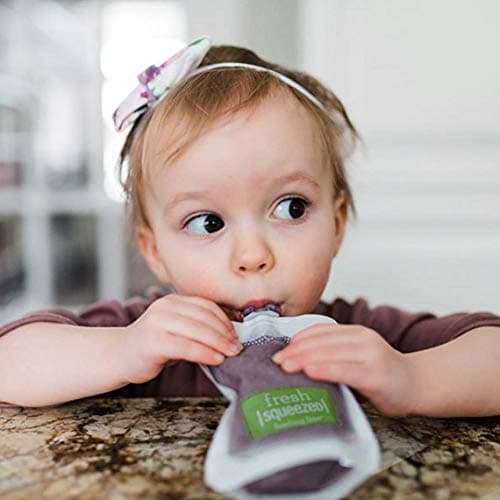 Infantino Squeeze Station, Baby Food Maker & Pouch Filler, Fill 3 Reusable Pouches at Once, Easy to Use, Dishwasher Safe, Homemade Baby Food Prep Essential, Purple thumbnail 7