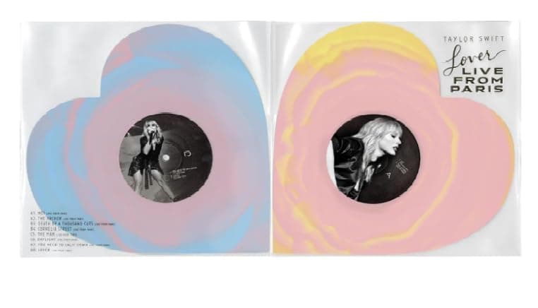 Swift Lover From Paris Heart Shaped Blue, Pink & Yellow Marbled (Limited Edition) (Website Exclusive) thumbnail 2