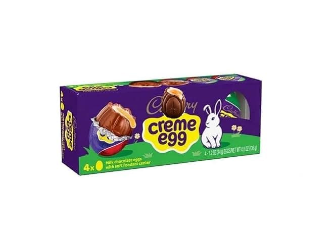 Cadbur.yEaster Milk Chocolate Candy Eggs with Fundant Creme Filling - 1.2-Ounce (Pack of 4) Individually Wrapped Easter Chocolate Eggs in Tundras Box - Image 1