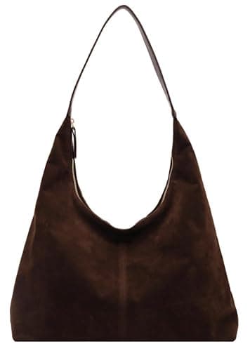 Trendy Suede Crescent Shoulder Bag Women Tote Bag Satchels Crossbody Purse Top-handle Travel College Work Tote Handbag - Image 1