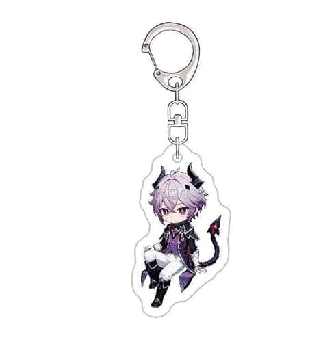 6pcs Gen Shins Acrylic Keychain - Durins Chibi Figure Keyrings - Durin Cosplay Accessories for Fans thumbnail 7