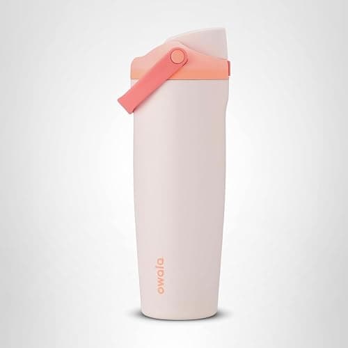 Owala FreeSip Sway Insulated Stainless Steel Water Bottle with Two-Way Spout, Built-In Straw and Bucket Handle, Made for Travel, School, and Sports, 30oz, BPA Free, Leak Proof, Sparkling Sherbet thumbnail 8