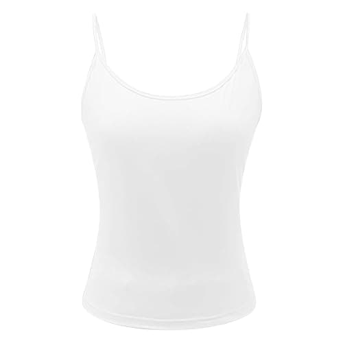 Women's Basic Double Lined Scoop Neck Tank Tops Adjustable Cami Tank Summer Sleeveless Tops 2025 Elegant thumbnail 5