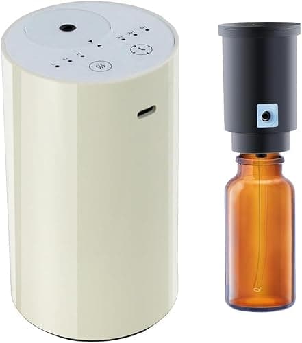 Cavir Diffuseur d'huiles essentielles sans Eau, Mini Machine à air Portable Aromathérapie, Charge USB Arrêt 1/2/3H, 3 Niveaux de Brume, pour Maison, Voiture, Bureau thumbnail 3