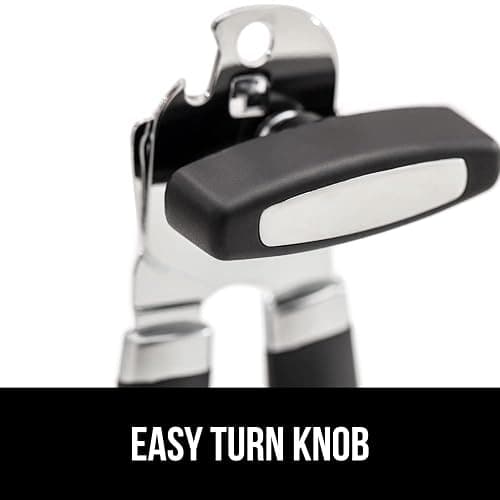 The Original GORILLA GRIP Heavy Duty Stainless Steel Smooth Edge Manual Can Opener and Bottle Openers, Soft Ergonomic Handle, Oversized Handheld Easy Turn Knob, Multifunctional Kitchen Tool, Gray - Gray - 1 thumbnail 9