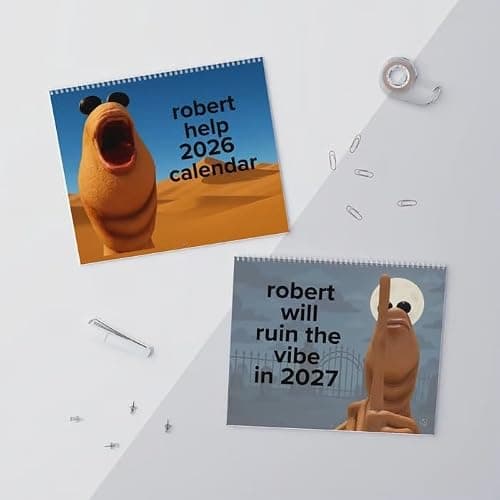 Marcus the Worm 2026 Wall Calendar, Funny VR Chat Meme Gift, Holiday Planner,Robert the Bug,Robert The Worm Hanging Wall Calendar, Perfect for Home or Office thumbnail 3