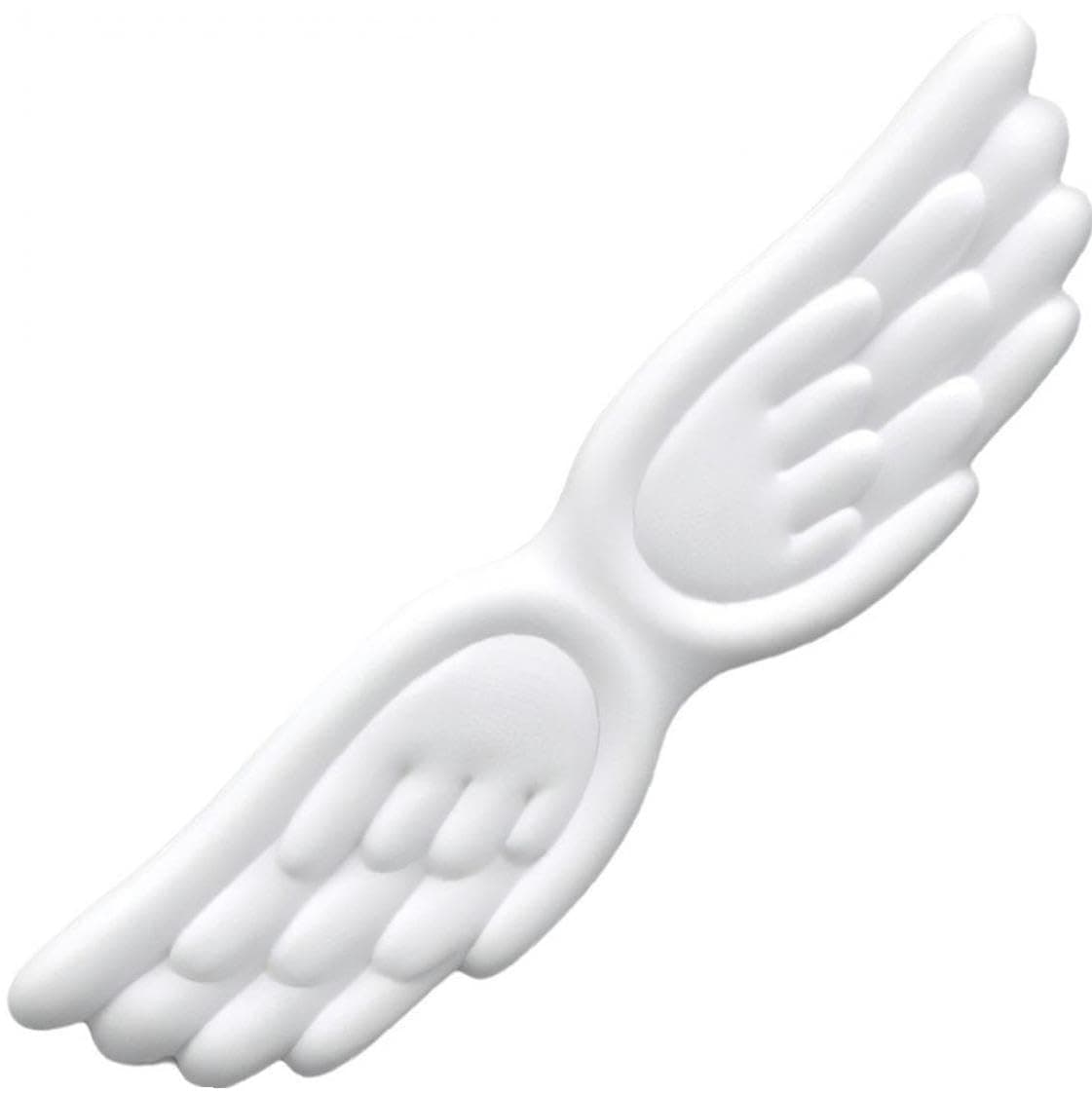 Keyboard Wrist Rest, Angel Wings, Anti-Slip Sole, Wrist Cushion, Computer Cushion, Wrist Rest, Memory Foam, PU Material, Memory Cotton, Reduce Fatigue, Pain Relief, Computer, Laptop, Home Office, Pc Game (White) - Image 1