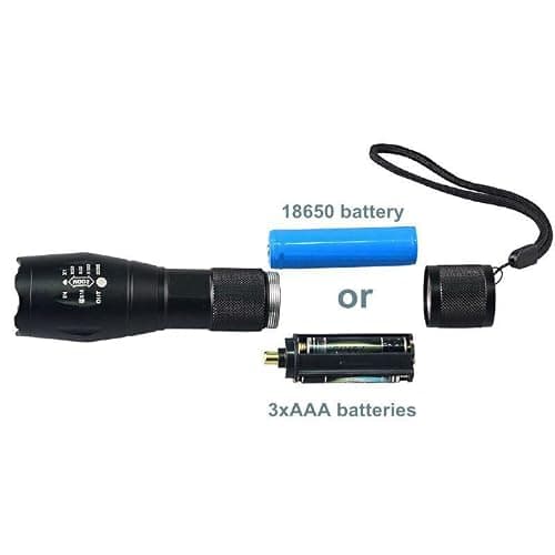 UV LED Zoom Torch 395nm Ultra Violet Black Light Waterproof Super Bright 500lm for Hotel Room Inspection, Revealing Pet Urine & Stains, Banknote Detecting etc + 3 AAA Batteries (Pack of 2 Torches) thumbnail 3