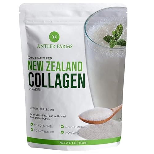 Antler Farms - 100% Pure New Zealand Collagen Powder from Grass Fed Cows, Unflavored, 1 lb - Hydrolyzed Cold Water Soluble Peptides, Keto Friendly, Bioavailable, Quick Dissolving - Image 1