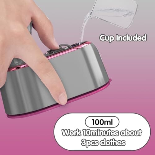 Travel Steamer Iron for Clothes Mini - Portable Ironing Machine Travel Small Size Portable Steamer Travel College Dorm Home Essentials (LightGrey) thumbnail 5