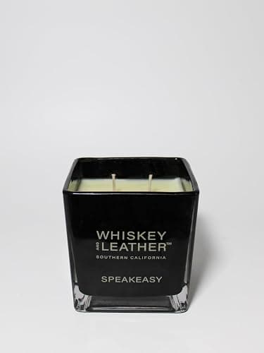 Whiskey & Leather Scented Candle - Speakeasy – Additional Scents and Sizes – 100% Cotton Lead-Free Wick - Luxury Air Freshening Jar Candles - Perfect Home Decor – 16oz thumbnail 2