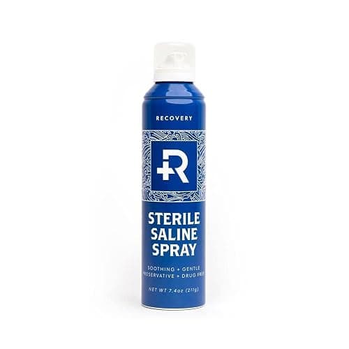 Recovery Aftercare Piercing Aftercare Saline Spray, All Natural Cleaner, 7.4 Ounce Can - Image 1