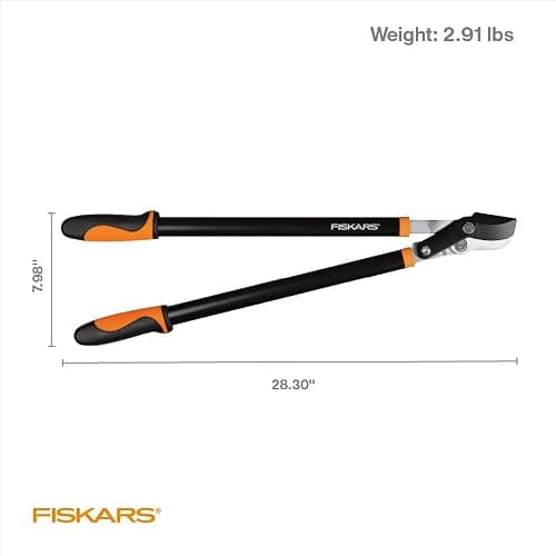 Fiskars 28-Inch Power-Lever Garden Bypass Lopper and Tree Trimmer, Sharp Precision-Ground Steel Blade for Cutting Branches up to 1.75-Inch Diameter thumbnail 2