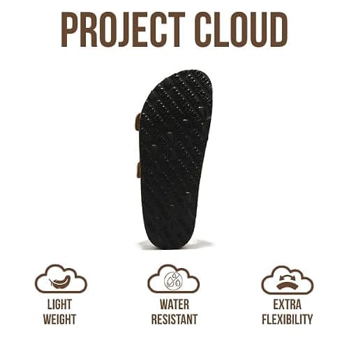 Project Cloud Genuine Leather Flat Sandals Women 2025 Beach Essentials Womens Sandals Memory Foam Vacation Essentials Slides for Women Footwear (Venita) thumbnail 5