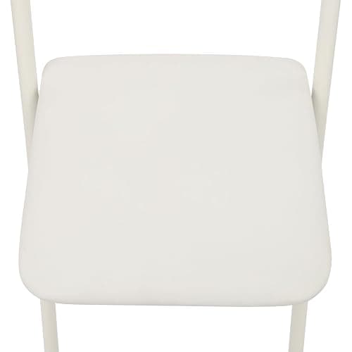 GSHIOIO Folding Bar Stool with Backrest, 29 Inch Leather Padded Counter Height Foldable Stool Portable Tall Foldable Chair 275LBS for Gardening Outdoor Kitchen Camping Shop Cafe (White, 1 Pack) thumbnail 5