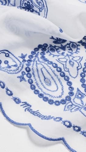 Madewell Women's Cotton Eyelet Bandana, Bandana Eyelet Retro Blue, One Size thumbnail 3