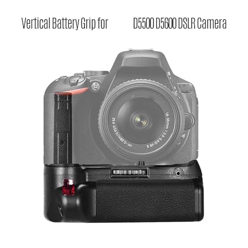 Battery Grip Replacement for NikonD5500 D5600 SLR Digital Camera, MB - D5500 + Vertical Battery Grip with IR Remote Control, Powered by EN - EL14 Battery thumbnail 4
