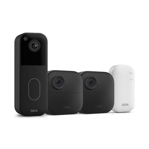 All-new Blink Video Doorbell + Outdoor 4 – Wireless smart security cameras, head-to-toe HD view, two-year battery life. Sync Module Core included – 2 camera system + Video Doorbell - Image 1