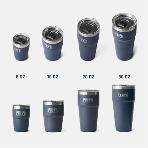 YETI Rambler Cup, Vacuum Insulated Stainless Steel Stackable Cup with Magslider Lid, White, 16 oz (473 ml) thumbnail 6