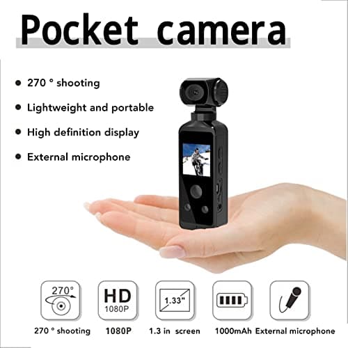 Action Camera, 16MP 4K 30FPS WiFi Handheld Camcorder, Anti Shaking Diving Camera with 1.3-Inch HD LCD Display, Microphone, Clip Bracket, 30M Waterproof Case thumbnail 2