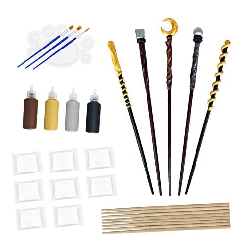 Magic Wand Making Kit for Kids Adults DIY Craft Set Wizard Birthday Party Supplies Make Your Own Wands 24-Piece - Image 1