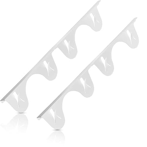 Stainless Steel Stove Counter Gap Cover (2 Pack, White), Stove Gap Guard, Stove Gap Filler for Kitchen, Range Trim Kit, Heat Resistant with Easy Clean, Adjustable Length 13.8” to 27.5” - Image 1