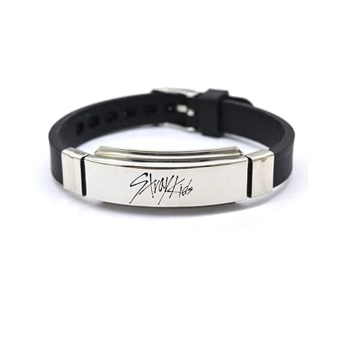 YiYiXiXi 3Pcs STRAY K-I-D-S SKZ Jewelry Gifts Set,SKZ Merch Necklace Wristband Ring for Fans(Black) thumbnail 2