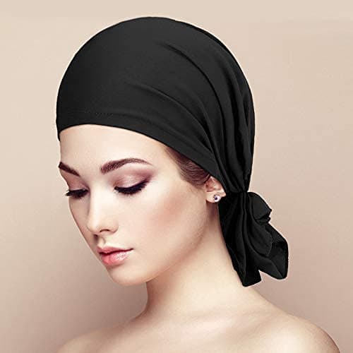 4 Pieces Slip-On Pre-Tied Head Scarves Women Headwear Turban Beanie Caps Head Wrap Headscarf for Women thumbnail 5