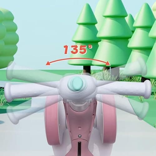 JoyRydz 6V Electric Baby Balance Bike with Bubble Machine,4 in 1 Toddler Balance Bike w/Remote Control for 1 Year Old Boys Girls Kids Bubble Bike Ride on Toys w/Powered Motor,Music,LED Lights (Pink) thumbnail 8