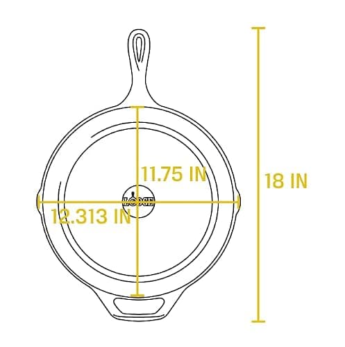Lodge 12 Inch Cast Iron Skillet with Red Silicone Hot Handle Holder – Pre-Seasoned Frying Pan for Stove, Oven, Grill & Campfire – Made in the USA – Durable, Nonstick Cast Iron Cookware – Black thumbnail 3