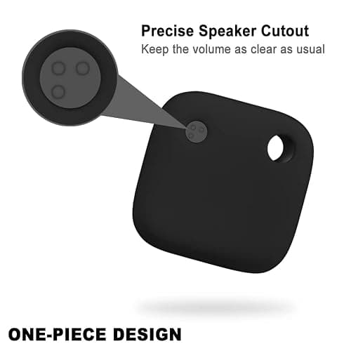 Geiomoo Silicone Case for Tile Mate 2024, Tile Mate 2022 Tracker, Soft Flexible Scratch Resistant Cover with Carabiner (Black) thumbnail 4