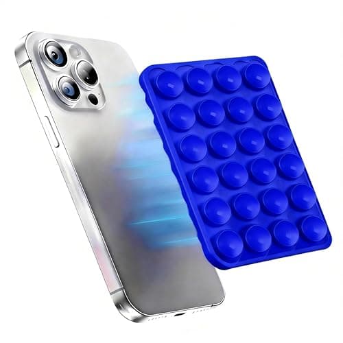 Blue Octo budy Silicone Suction Phone Case Detachable Mount, Double Sided Suction Phone Holder TikTok Items for iPhone & Android, Sticky Phone Grip Hands-Free Accessories for Selfies & Videos thumbnail 9